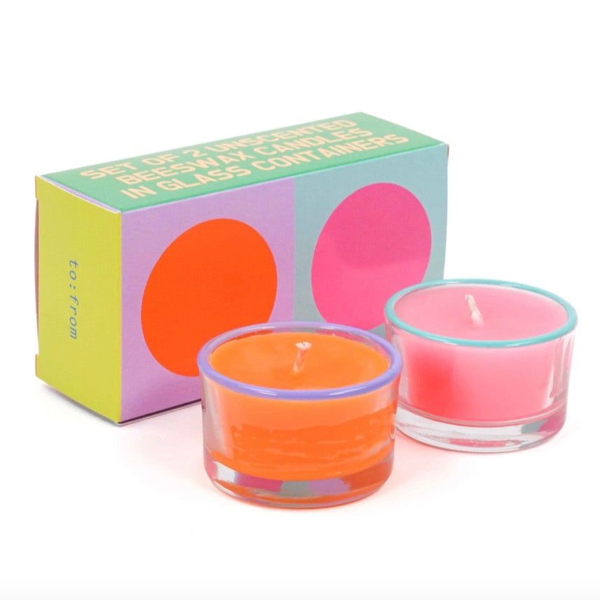 Party candles - ORANGE & PINK
