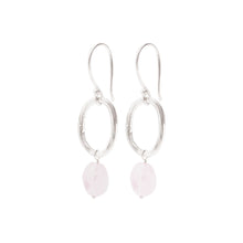 Load image into Gallery viewer, Earrings Graceful Rose Quartz Silver
