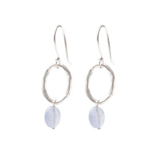 Load image into Gallery viewer, Earrings Graceful Blue Agate Silver
