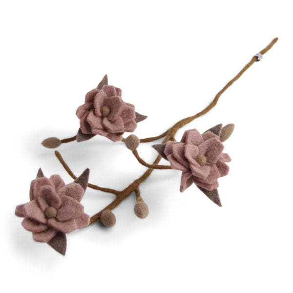 Branche de magnolia - rouge poussiéreux