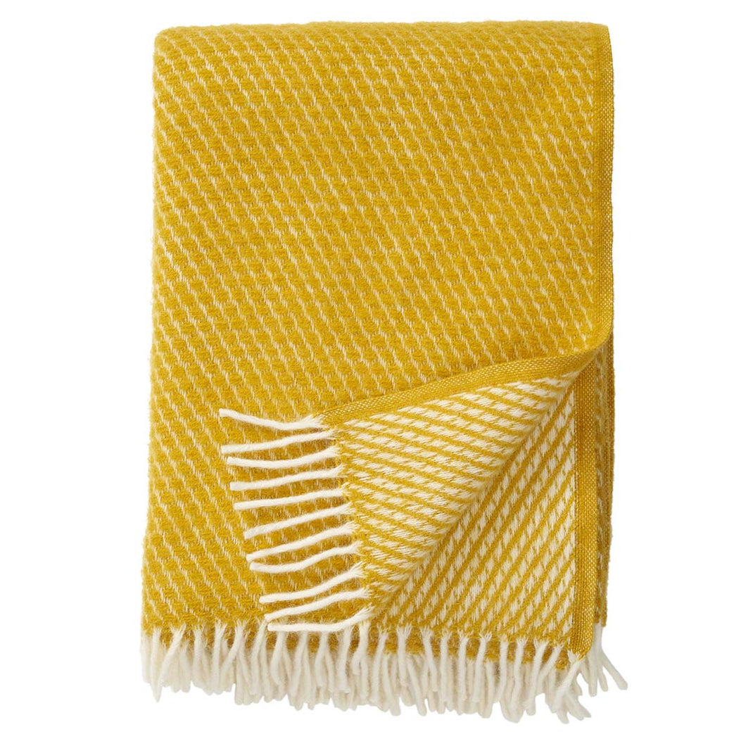 Wool plaid Velvet saffron yellow