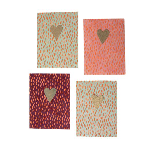 Greeting cards (set) with hearts